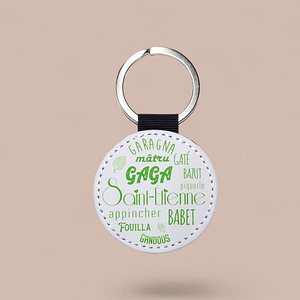 Porte-clés rond Gaga