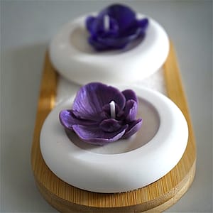 Bougie Fleur d'orchidée artisanale