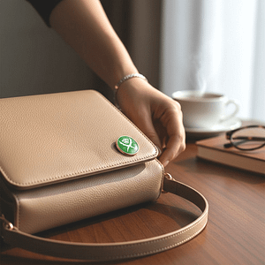 Pin's Armoiries de Sainté porté sur une veste accessoire stéphanois